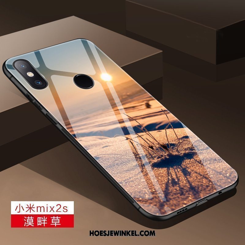 Xiaomi Mi Mix 2s Hoesje Trend Hoes Anti-fall, Xiaomi Mi Mix 2s Hoesje Scheppend Spiegel Beige