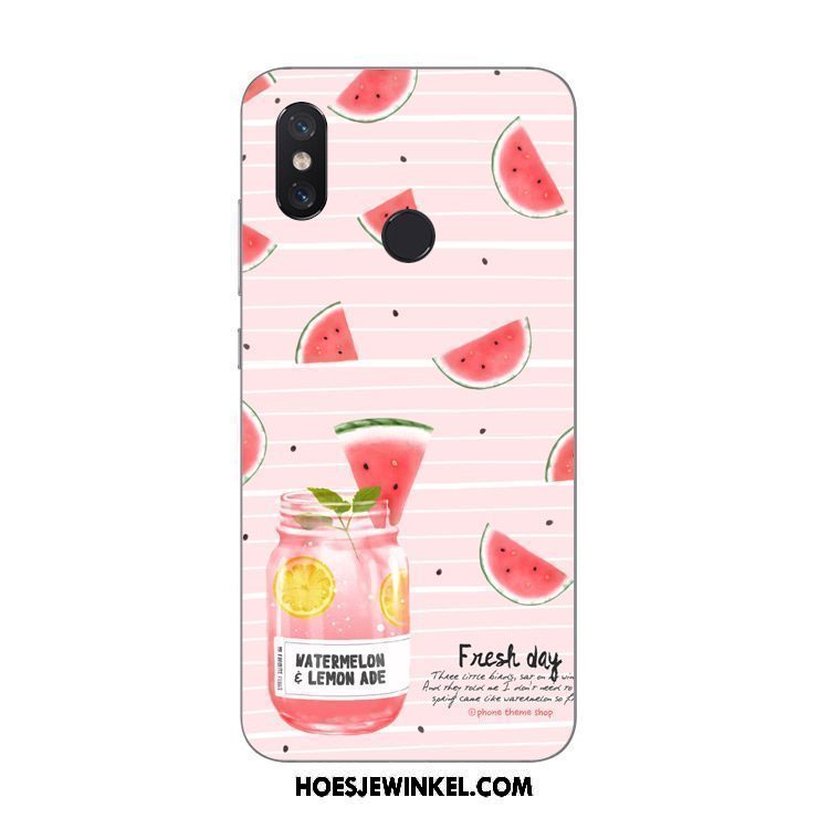 Xiaomi Mi Mix 2s Hoesje Watermeloen Mobiele Telefoon Aardbei, Xiaomi Mi Mix 2s Hoesje Roze Zacht Beige