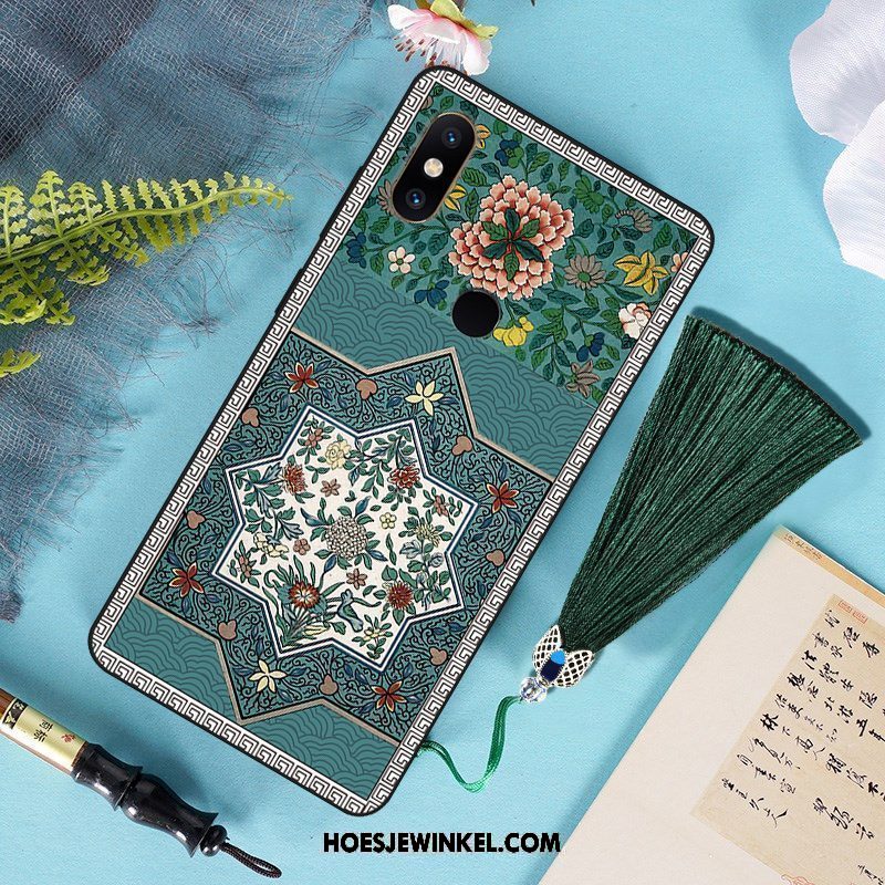 Xiaomi Mi Mix 3 Hoesje Bescherming All Inclusive Groen, Xiaomi Mi Mix 3 Hoesje Trend Wind Beige