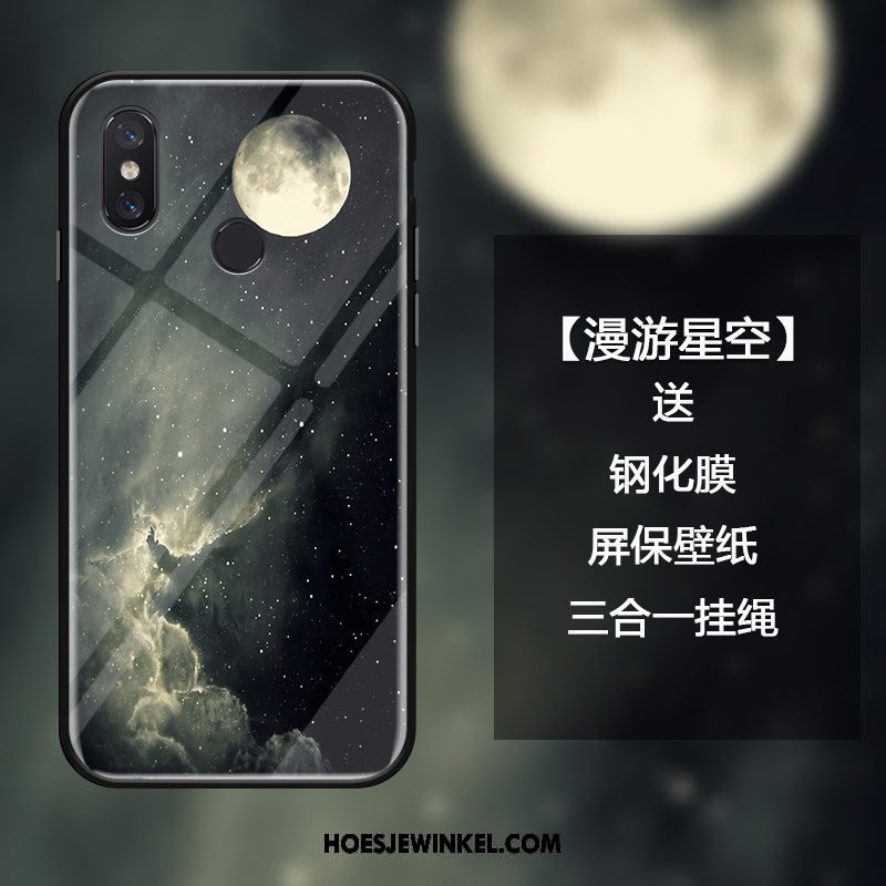 Xiaomi Mi Mix 3 Hoesje Donkerblauw Hoes Anti-fall, Xiaomi Mi Mix 3 Hoesje Bescherming Persoonlijk Beige