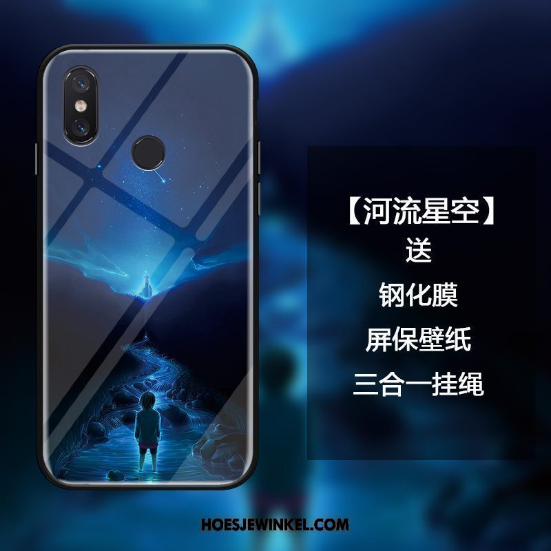 Xiaomi Mi Mix 3 Hoesje Donkerblauw Hoes Anti-fall, Xiaomi Mi Mix 3 Hoesje Bescherming Persoonlijk Beige