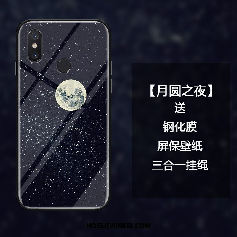 Xiaomi Mi Mix 3 Hoesje Donkerblauw Hoes Anti-fall, Xiaomi Mi Mix 3 Hoesje Bescherming Persoonlijk Beige