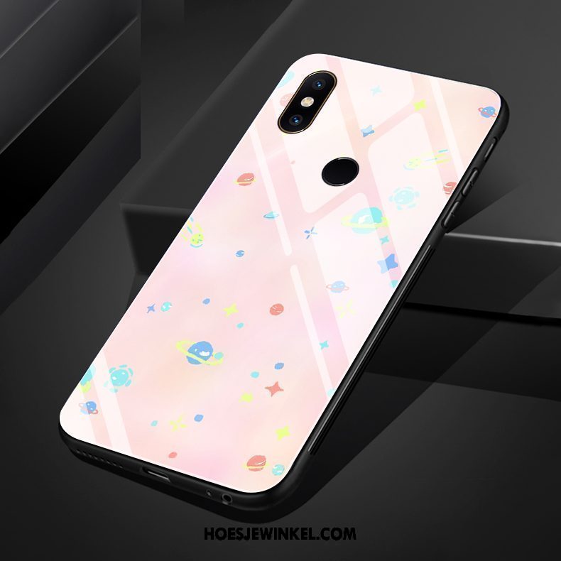 Xiaomi Mi Mix 3 Hoesje Hoes Eenvoudige Vers, Xiaomi Mi Mix 3 Hoesje Wit Hemming Beige