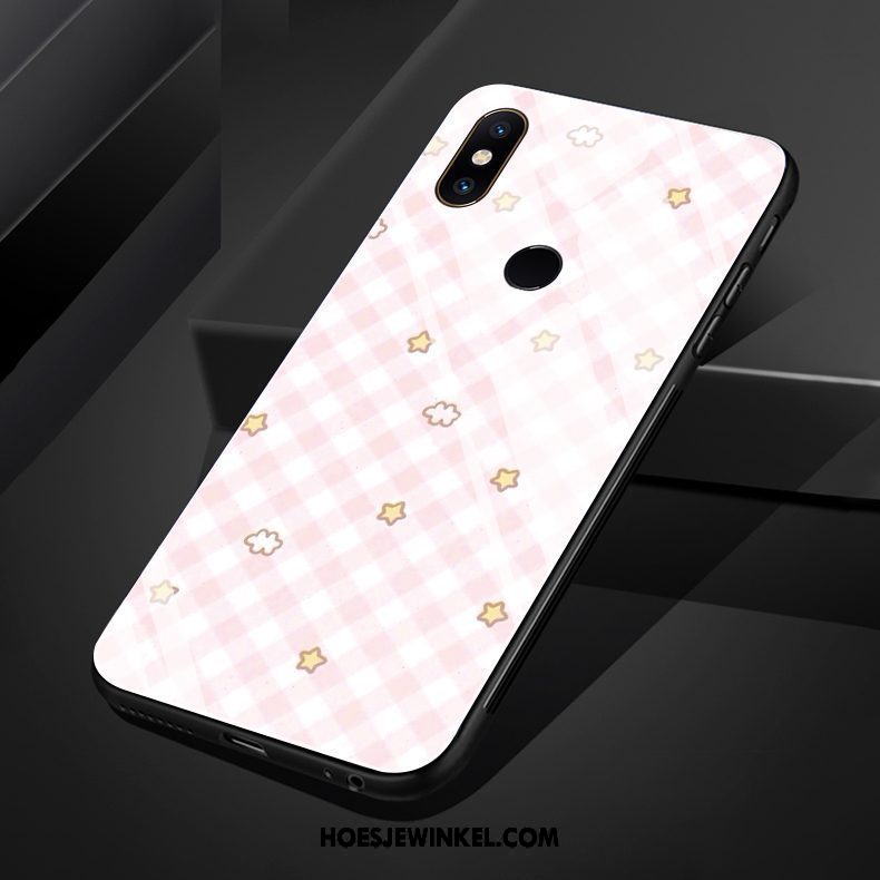 Xiaomi Mi Mix 3 Hoesje Hoes Eenvoudige Vers, Xiaomi Mi Mix 3 Hoesje Wit Hemming Beige