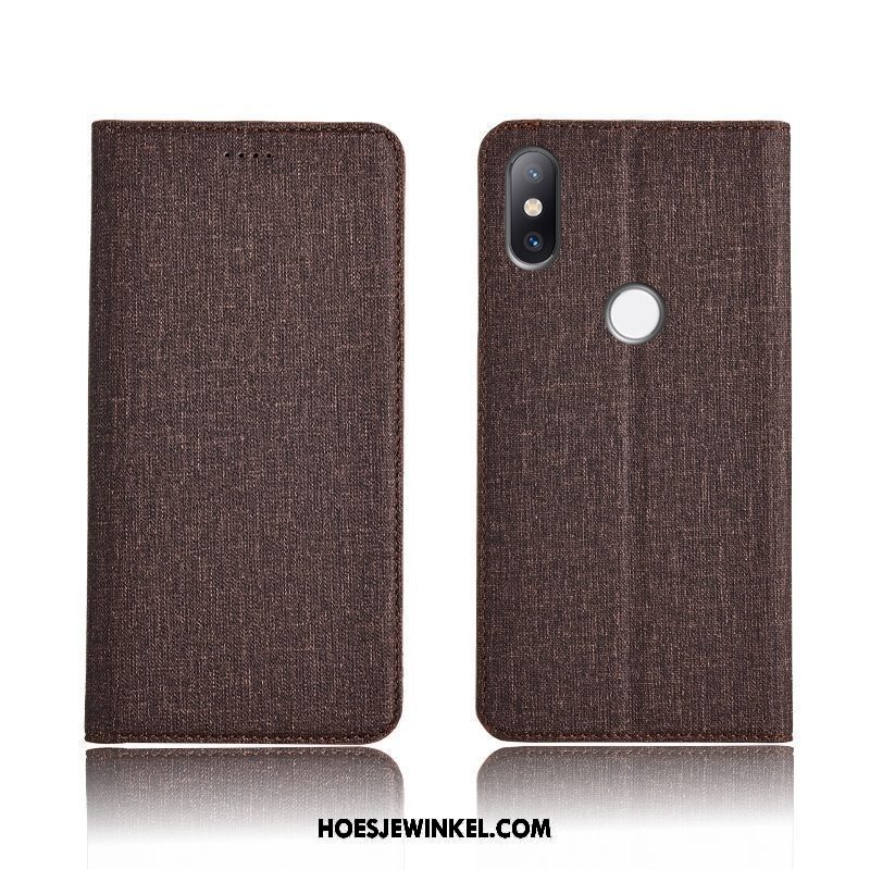 Xiaomi Mi Mix 3 Hoesje Hoes Mobiele Telefoon Leren Etui, Xiaomi Mi Mix 3 Hoesje All Inclusive Anti-fall Beige