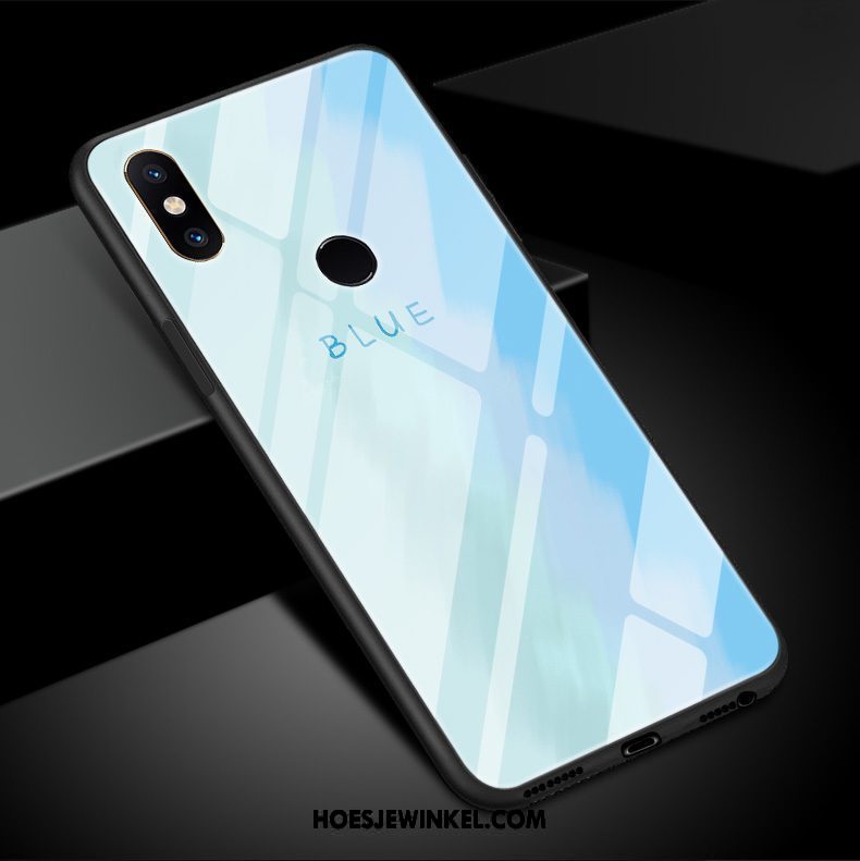 Xiaomi Mi Mix 3 Hoesje Kunst Eenvoudige Bescherming, Xiaomi Mi Mix 3 Hoesje Licht Gehard Glas Beige