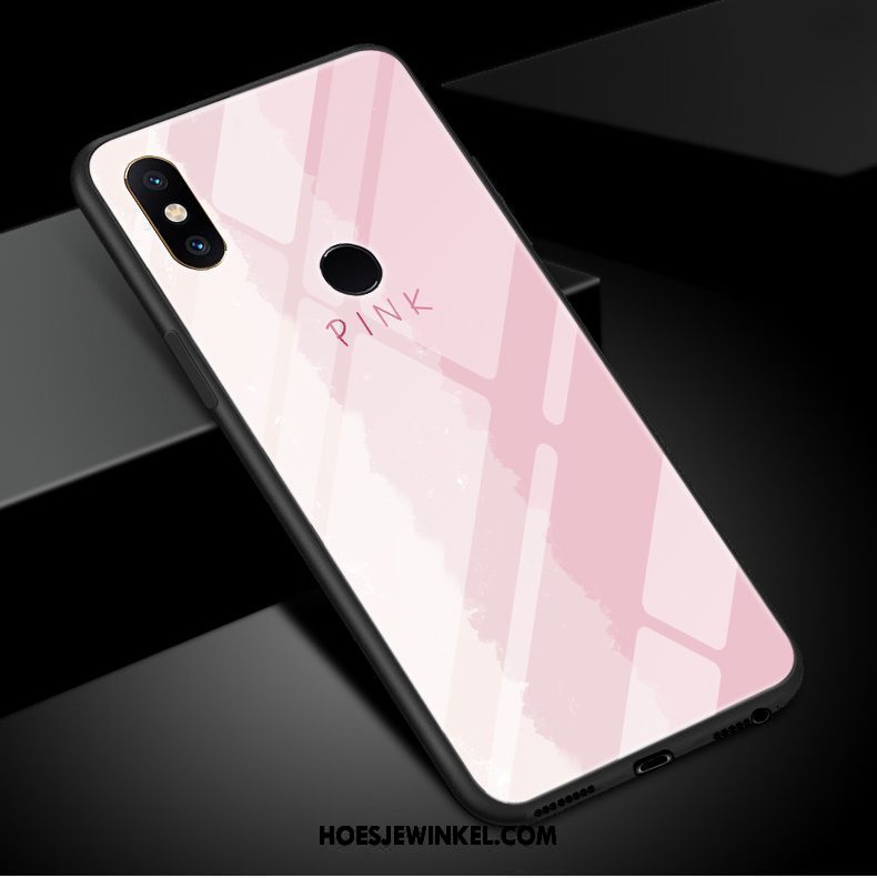 Xiaomi Mi Mix 3 Hoesje Kunst Eenvoudige Bescherming, Xiaomi Mi Mix 3 Hoesje Licht Gehard Glas Beige