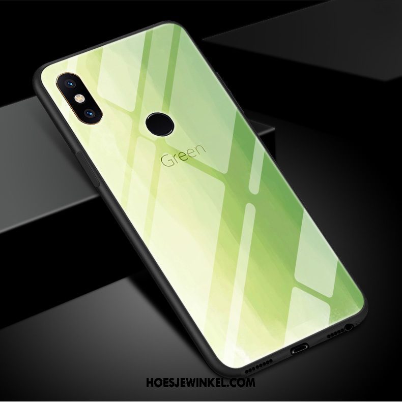 Xiaomi Mi Mix 3 Hoesje Kunst Eenvoudige Bescherming, Xiaomi Mi Mix 3 Hoesje Licht Gehard Glas Beige