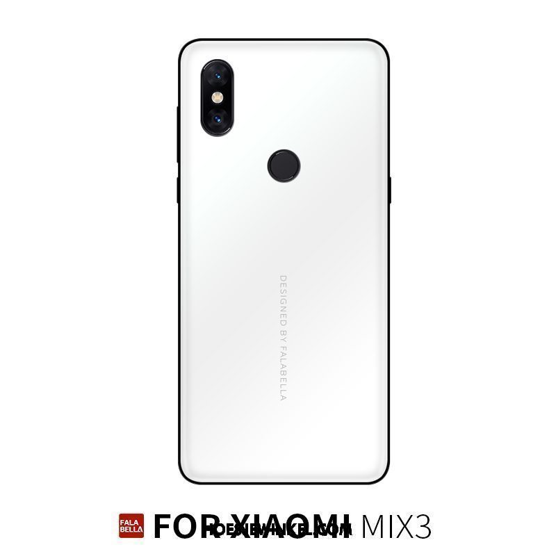 Xiaomi Mi Mix 3 Hoesje Kunst Nieuw Glas, Xiaomi Mi Mix 3 Hoesje Mobiele Telefoon Hoes Beige