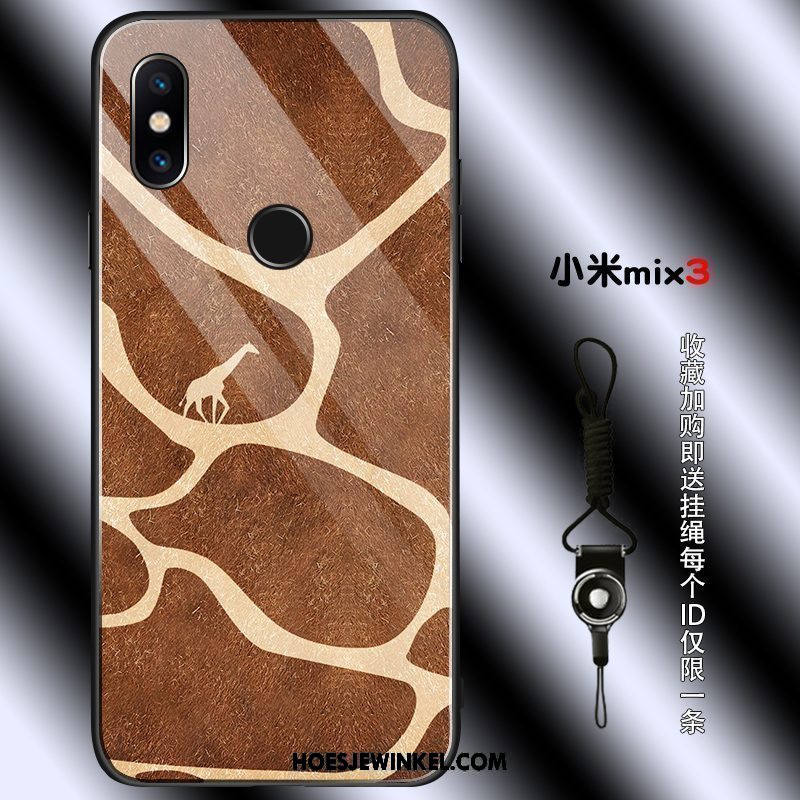 Xiaomi Mi Mix 3 Hoesje Luipaard Net Red Jeugd, Xiaomi Mi Mix 3 Hoesje Mini Elegante Beige