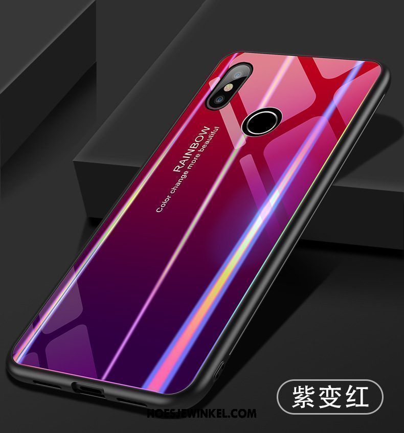 Xiaomi Mi Mix 3 Hoesje Mini Glas Mobiele Telefoon, Xiaomi Mi Mix 3 Hoesje Scheppend Blauw Beige