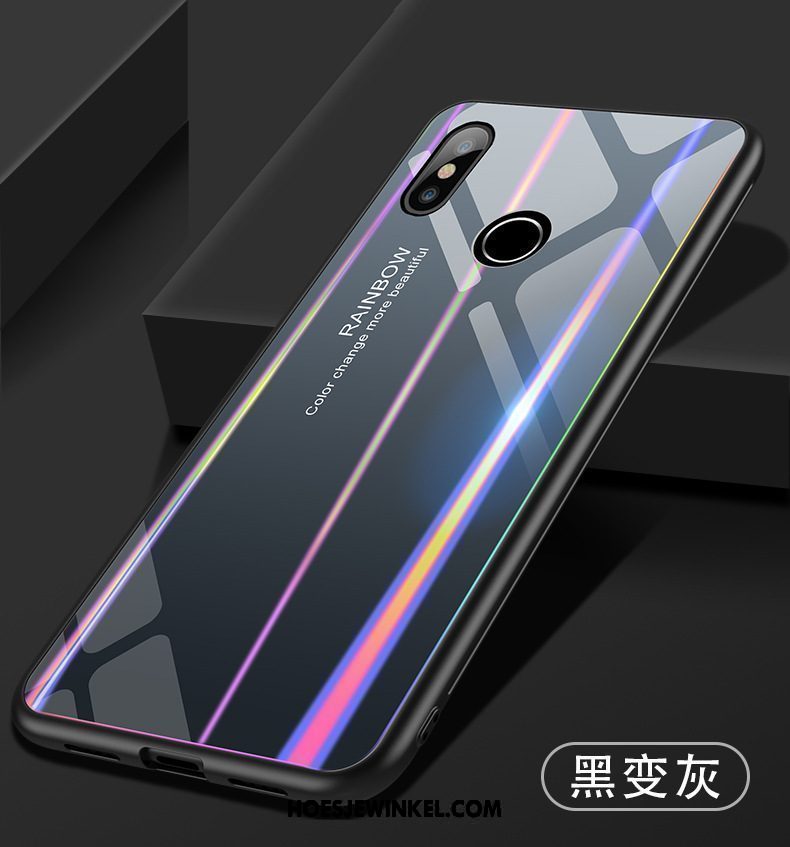 Xiaomi Mi Mix 3 Hoesje Mini Glas Mobiele Telefoon, Xiaomi Mi Mix 3 Hoesje Scheppend Blauw Beige