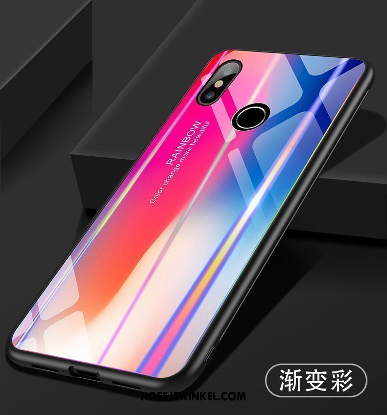 Xiaomi Mi Mix 3 Hoesje Mini Glas Mobiele Telefoon, Xiaomi Mi Mix 3 Hoesje Scheppend Blauw Beige