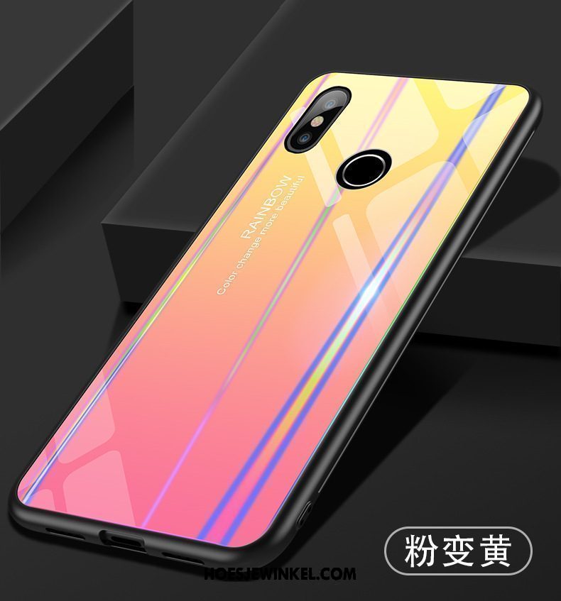 Xiaomi Mi Mix 3 Hoesje Mini Glas Mobiele Telefoon, Xiaomi Mi Mix 3 Hoesje Scheppend Blauw Beige