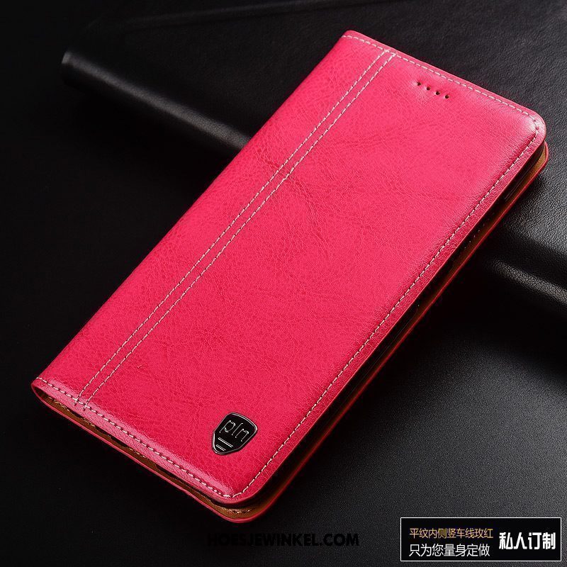 Xiaomi Mi Mix 3 Hoesje Mobiele Telefoon Clamshell Patroon, Xiaomi Mi Mix 3 Hoesje Anti-fall Rood Beige