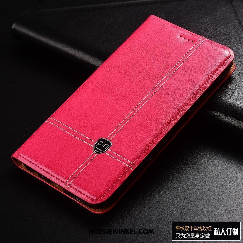 Xiaomi Mi Mix 3 Hoesje Mobiele Telefoon Clamshell Patroon, Xiaomi Mi Mix 3 Hoesje Anti-fall Rood Beige