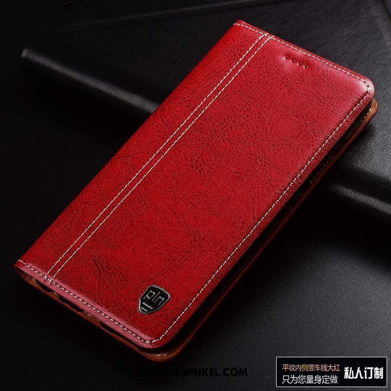 Xiaomi Mi Mix 3 Hoesje Mobiele Telefoon Clamshell Patroon, Xiaomi Mi Mix 3 Hoesje Anti-fall Rood Beige