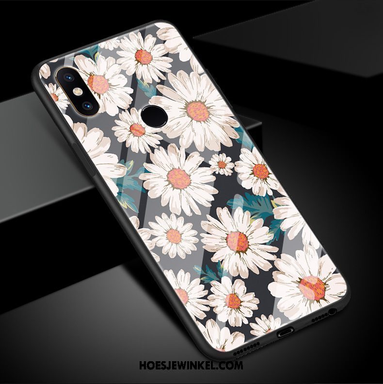 Xiaomi Mi Mix 3 Hoesje Mobiele Telefoon Mini Groen, Xiaomi Mi Mix 3 Hoesje Zacht Gehard Glas Beige