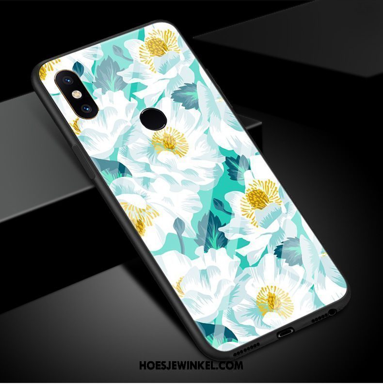 Xiaomi Mi Mix 3 Hoesje Mobiele Telefoon Mini Groen, Xiaomi Mi Mix 3 Hoesje Zacht Gehard Glas Beige