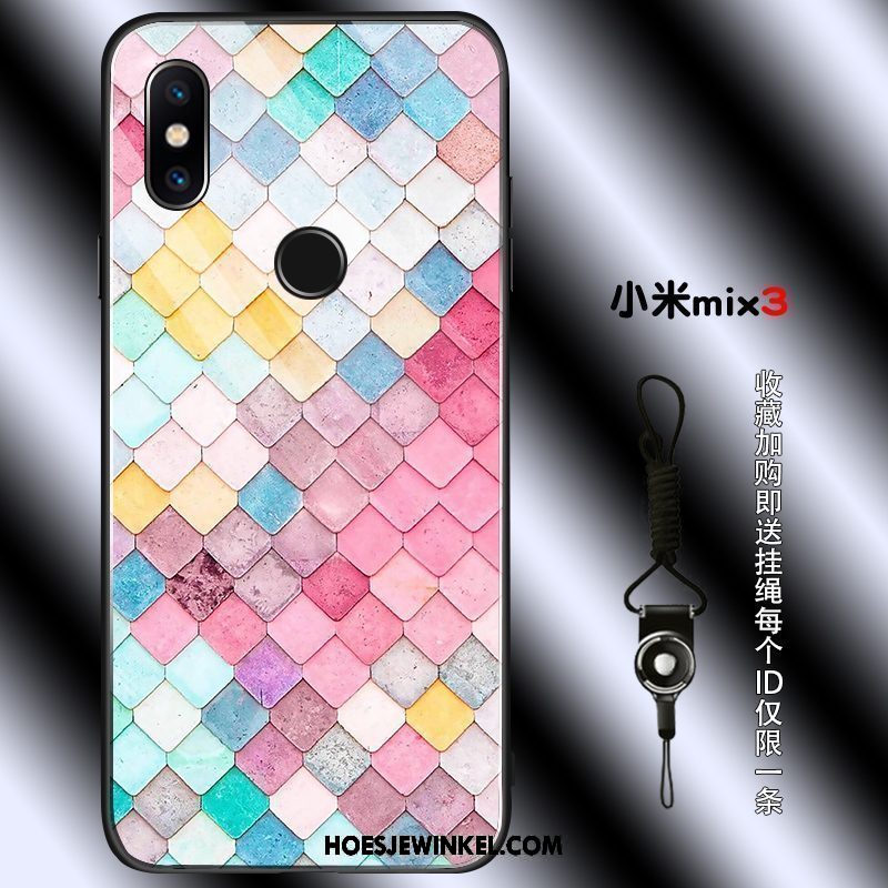 Xiaomi Mi Mix 3 Hoesje Trendy Merk Anti-fall Hanger, Xiaomi Mi Mix 3 Hoesje Net Red Hoes Beige