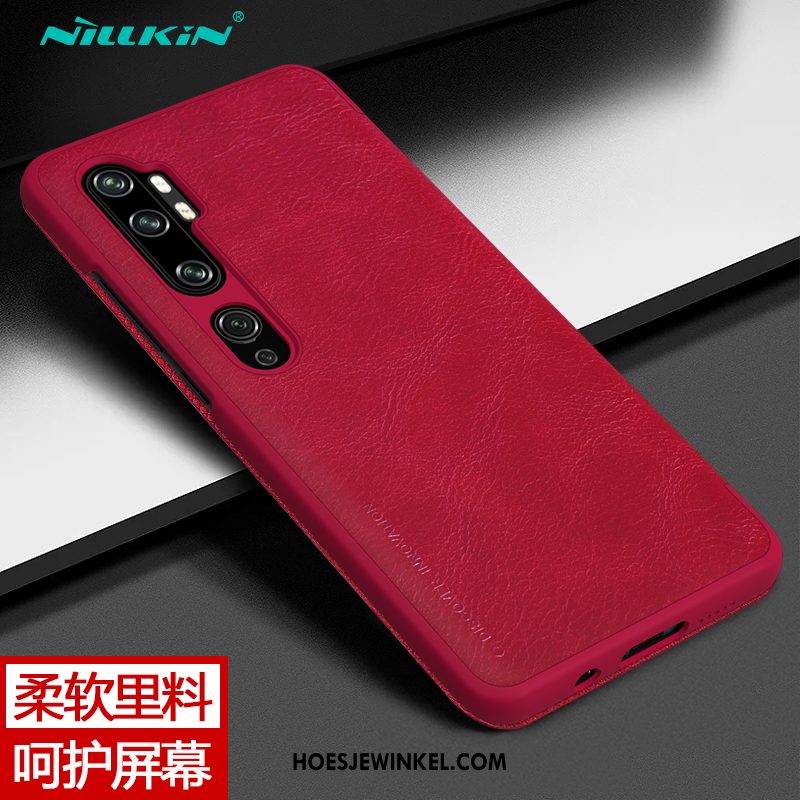 Xiaomi Mi Note 10 Hoesje Bescherming Hoes Mini, Xiaomi Mi Note 10 Hoesje Mobiele Telefoon Folio Braun Beige