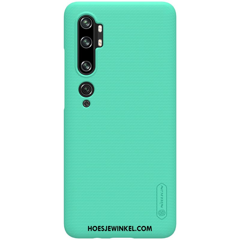 Xiaomi Mi Note 10 Hoesje Mobiele Telefoon Goud Schrobben, Xiaomi Mi Note 10 Hoesje Bescherming Blauw Beige