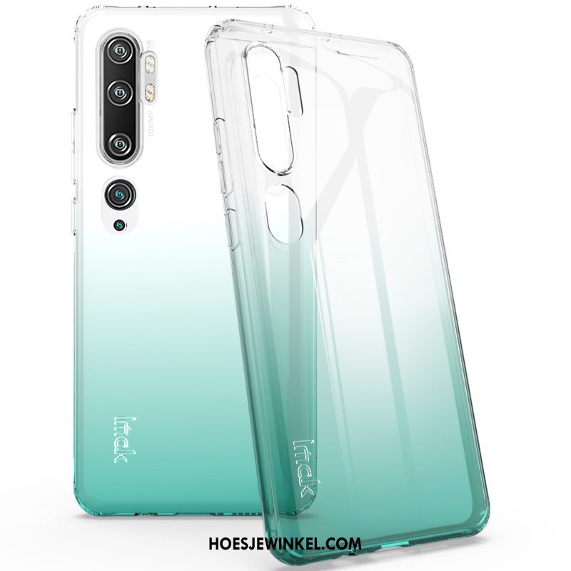 Xiaomi Mi Note 10 Hoesje Siliconen Verloop Bescherming, Xiaomi Mi Note 10 Hoesje Groen Mobiele Telefoon Beige