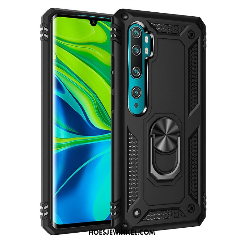 Xiaomi Mi Note 10 Hoesje Trendy Merk Scheppend Rood, Xiaomi Mi Note 10 Hoesje Nieuw Magnetisch Beige