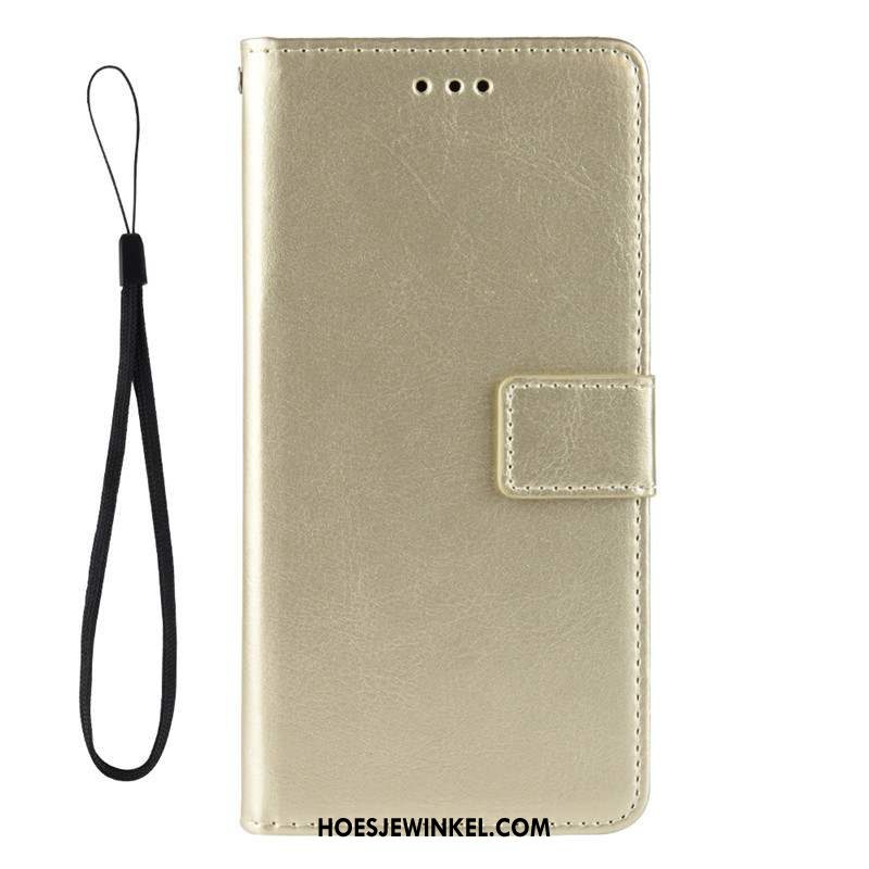 Xiaomi Mi Note 10 Lite Hoesje Effen Kleur Mini Rood, Xiaomi Mi Note 10 Lite Hoesje Folio Hanger Beige