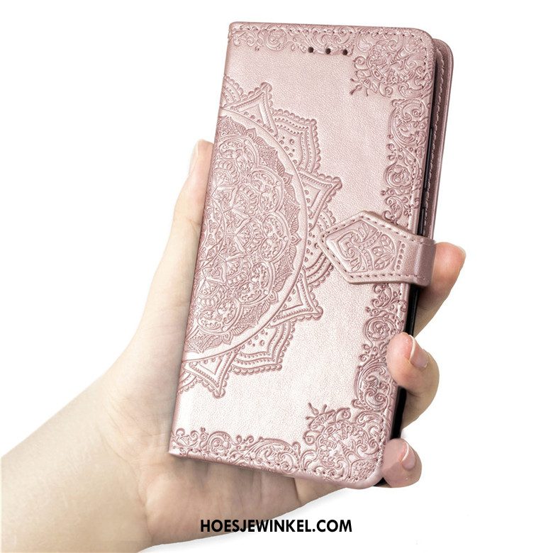 Xiaomi Mi Note 10 Lite Hoesje Folio Bescherming Leren Etui, Xiaomi Mi Note 10 Lite Hoesje All Inclusive Jeugd Beige