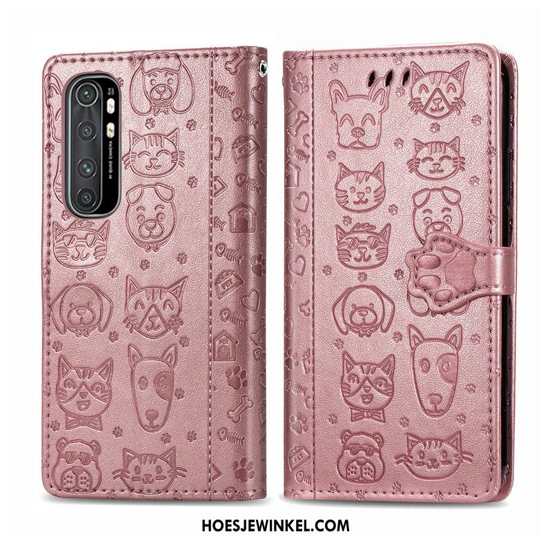 Xiaomi Mi Note 10 Lite Hoesje Hoes Kat Mini, Xiaomi Mi Note 10 Lite Hoesje Jeugd Mobiele Telefoon Beige