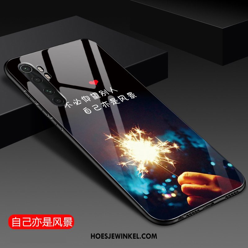 Xiaomi Mi Note 10 Lite Hoesje Jeugd All Inclusive Glas, Xiaomi Mi Note 10 Lite Hoesje Hoes Zwart Beige