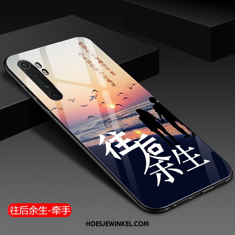 Xiaomi Mi Note 10 Lite Hoesje Jeugd All Inclusive Glas, Xiaomi Mi Note 10 Lite Hoesje Hoes Zwart Beige