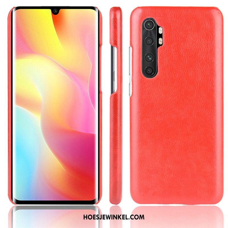 Xiaomi Mi Note 10 Lite Hoesje Leer Bescherming Mini, Xiaomi Mi Note 10 Lite Hoesje Hoes Patroon Beige