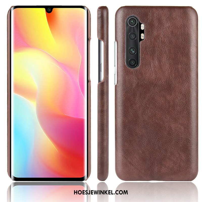 Xiaomi Mi Note 10 Lite Hoesje Leer Bescherming Mini, Xiaomi Mi Note 10 Lite Hoesje Hoes Patroon Beige