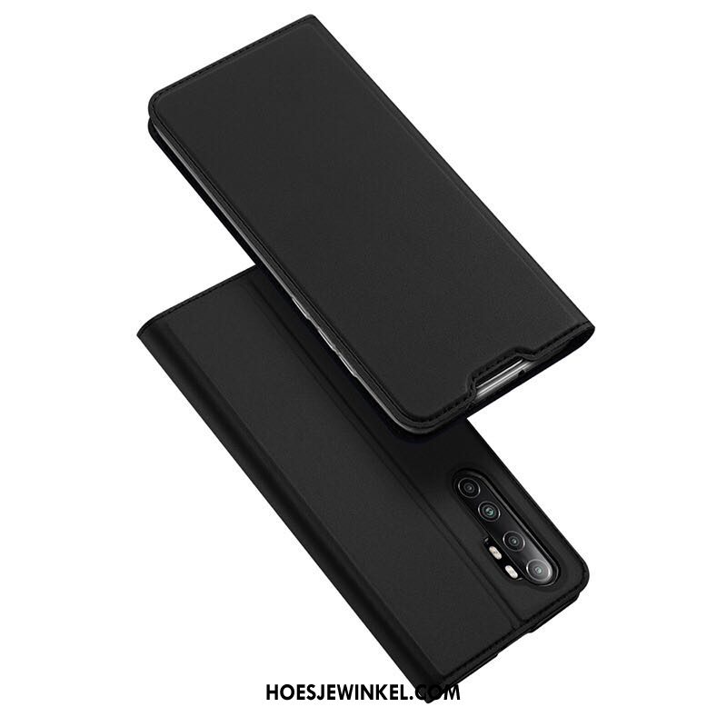 Xiaomi Mi Note 10 Lite Hoesje Leren Etui Mobiele Telefoon Mini, Xiaomi Mi Note 10 Lite Hoesje Bedrijf Roze Beige