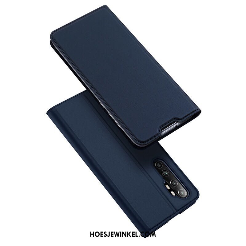 Xiaomi Mi Note 10 Lite Hoesje Leren Etui Mobiele Telefoon Mini, Xiaomi Mi Note 10 Lite Hoesje Bedrijf Roze Beige