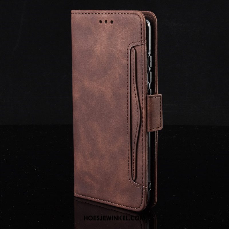 Xiaomi Mi Note 10 Lite Hoesje Leren Etui Portemonnee Jeugd, Xiaomi Mi Note 10 Lite Hoesje Mini Mobiele Telefoon Beige