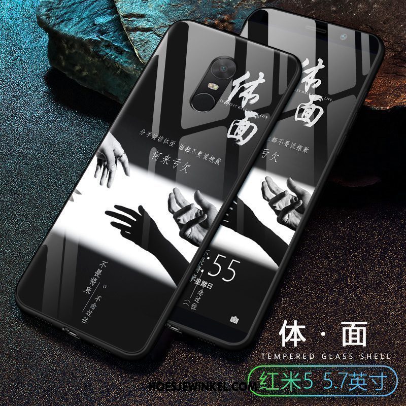 Xiaomi Redmi 5 Hoesje Glas All Inclusive Mini, Xiaomi Redmi 5 Hoesje Zacht Nieuw Beige
