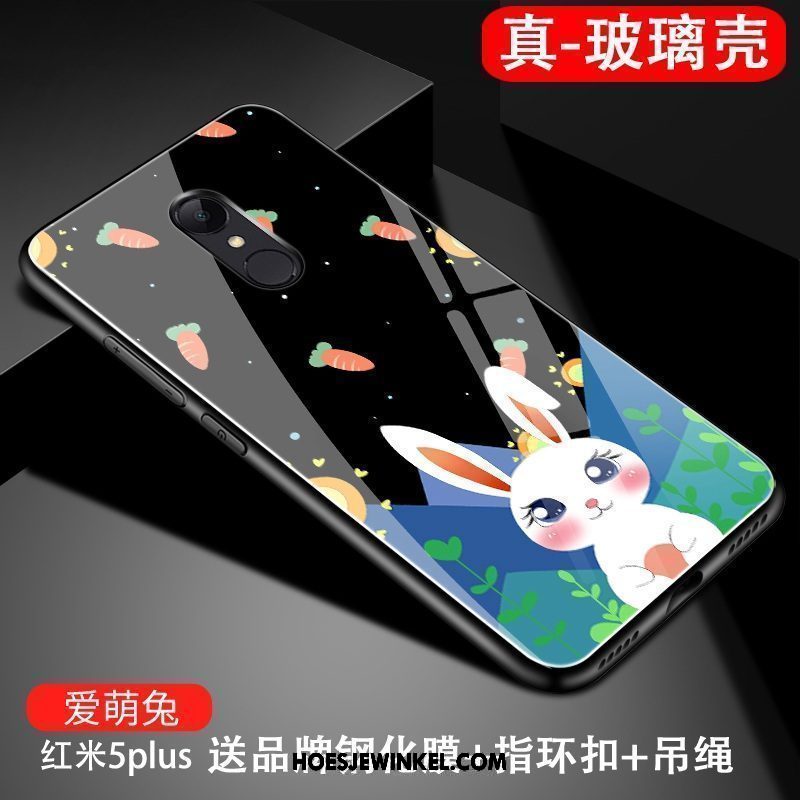 Xiaomi Redmi 5 Hoesje Hoes Mobiele Telefoon Glas, Xiaomi Redmi 5 Hoesje Zwart Rood Beige