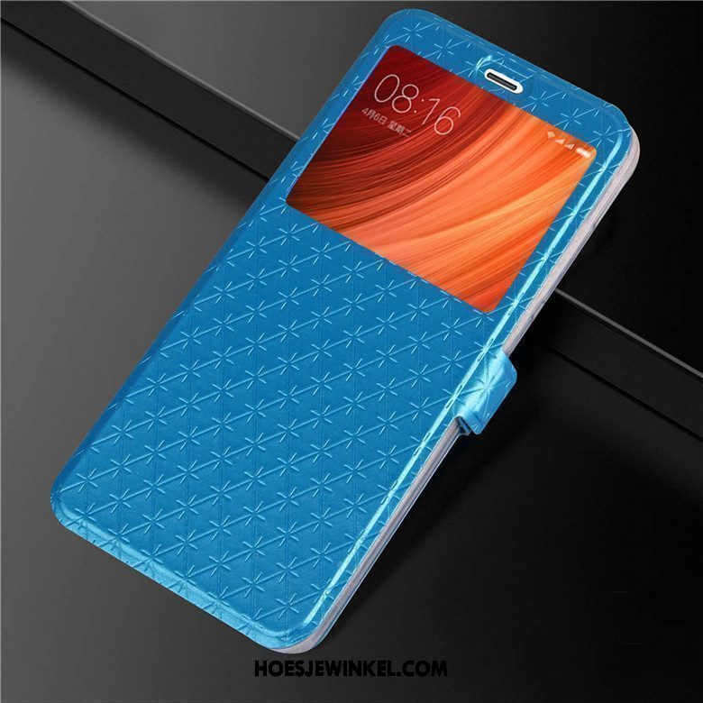 Xiaomi Redmi 5 Hoesje Leren Etui All Inclusive Rood, Xiaomi Redmi 5 Hoesje Hoes Mini Beige