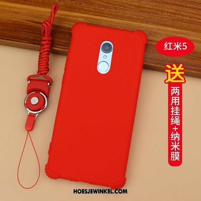 Xiaomi Redmi 5 Hoesje Nieuw Siliconen Persoonlijk, Xiaomi Redmi 5 Hoesje Mobiele Telefoon Rood Beige