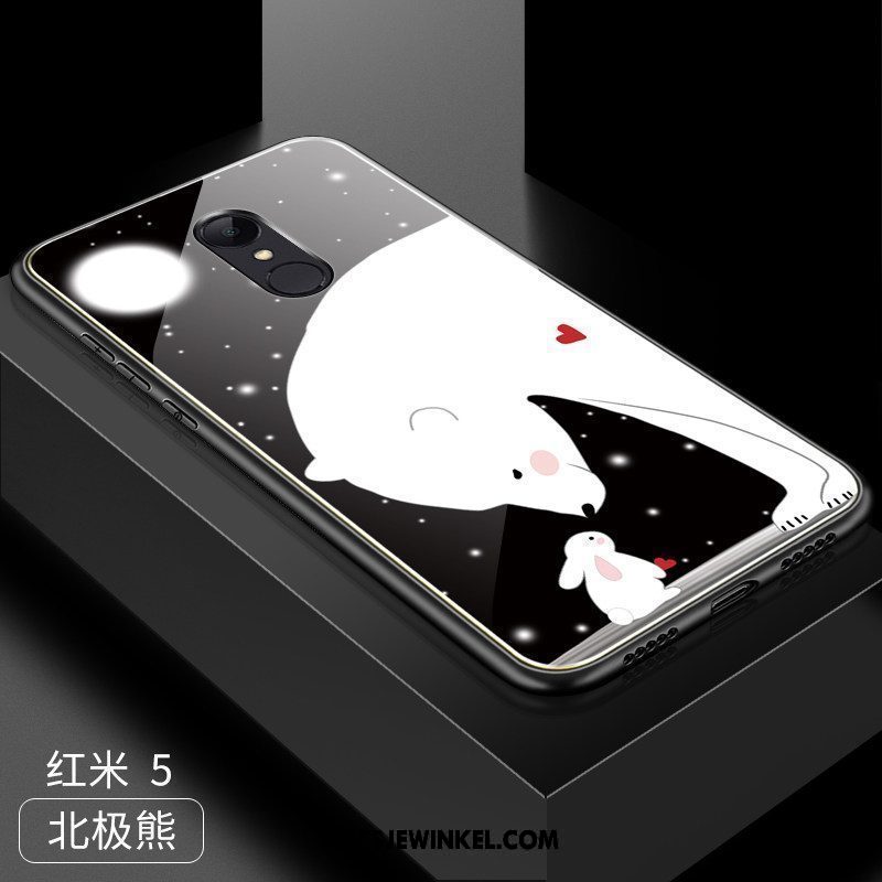 Xiaomi Redmi 5 Hoesje Tempereren Trend Mobiele Telefoon, Xiaomi Redmi 5 Hoesje Hoes Rood Beige