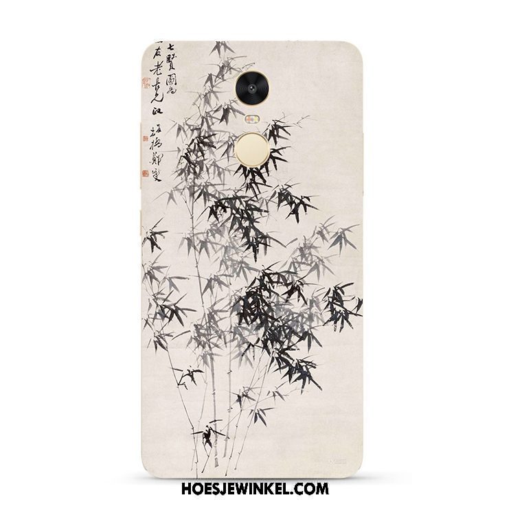 Xiaomi Redmi 5 Plus Hoesje Eenvoudige Zwart Rood, Xiaomi Redmi 5 Plus Hoesje Hoes Vintage Beige