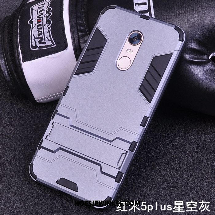 Xiaomi Redmi 5 Plus Hoesje Rood Mini Ondersteuning, Xiaomi Redmi 5 Plus Hoesje Hoes Schrobben Beige