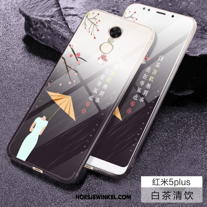 Xiaomi Redmi 5 Plus Hoesje Scheppend Mobiele Telefoon Zacht, Xiaomi Redmi 5 Plus Hoesje All Inclusive Blauw Beige