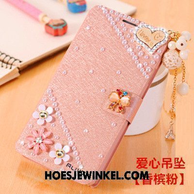 Xiaomi Redmi 6 Hoesje Folio All Inclusive Scheppend, Xiaomi Redmi 6 Hoesje Leren Etui Rood Beige