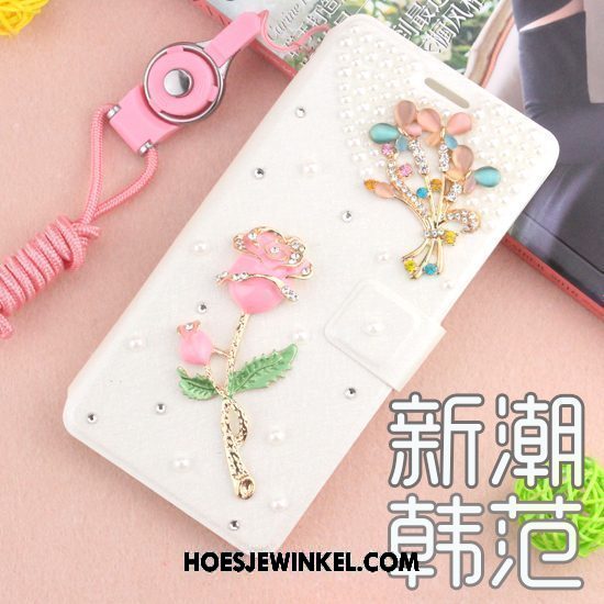 Xiaomi Redmi 6 Hoesje Hoes Rood Bescherming, Xiaomi Redmi 6 Hoesje Roze Leren Etui Beige