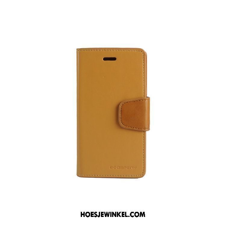 Xiaomi Redmi 6 Hoesje Leren Etui All Inclusive Geel, Xiaomi Redmi 6 Hoesje Rood Zacht Beige