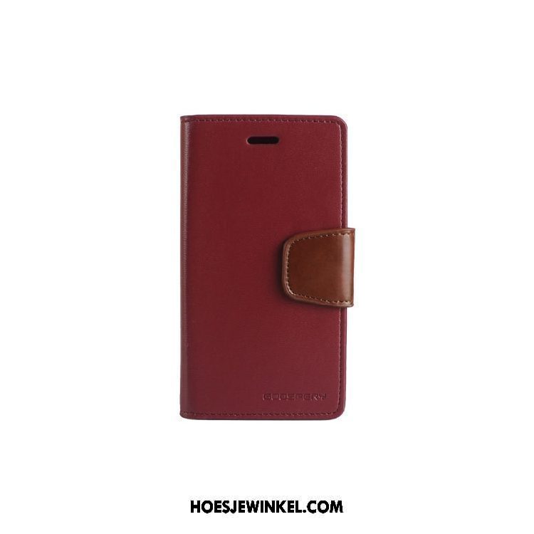 Xiaomi Redmi 6 Hoesje Leren Etui All Inclusive Geel, Xiaomi Redmi 6 Hoesje Rood Zacht Beige